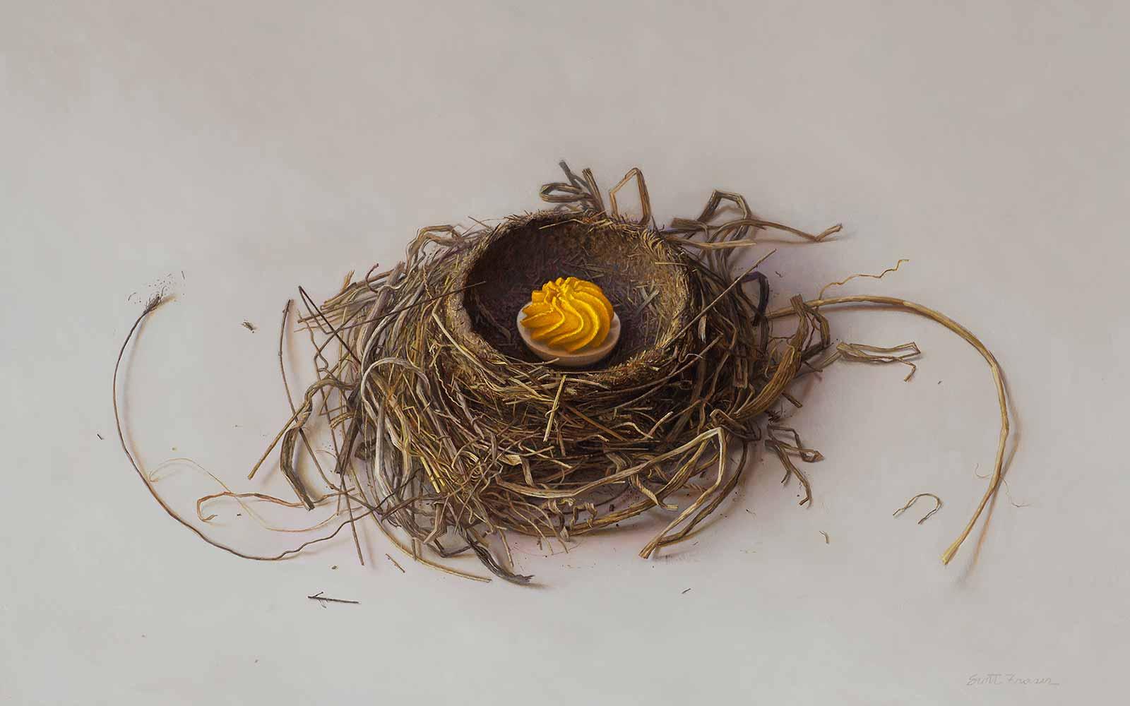 Scott Fraser, Josines Nest. Oil on board. 16 x 25 inches.
