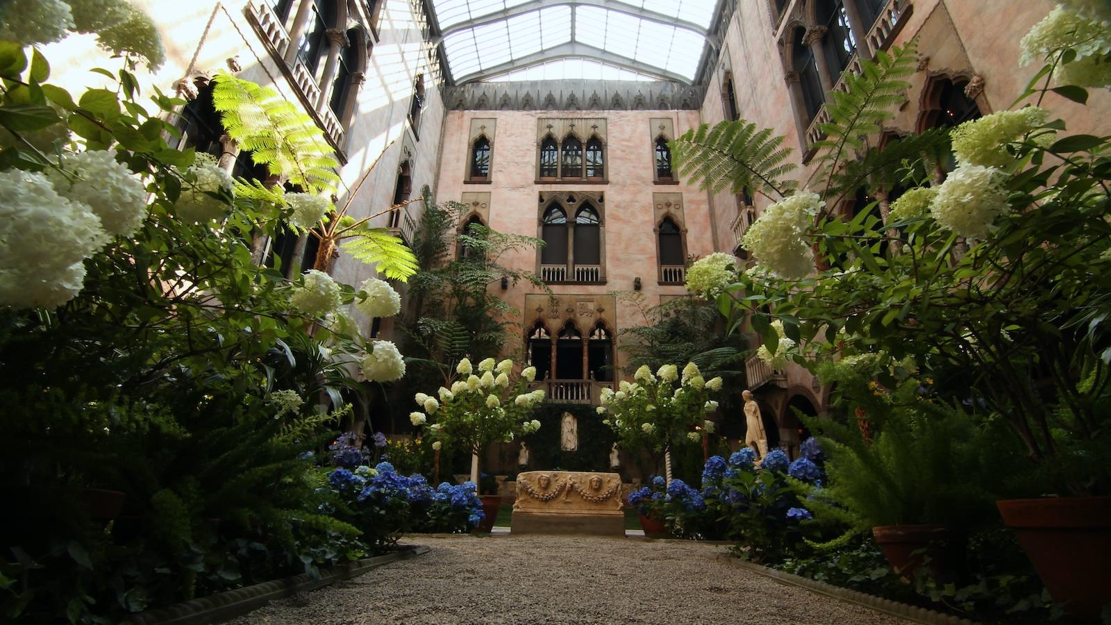 view of the atrium, forced perspective from the ground.