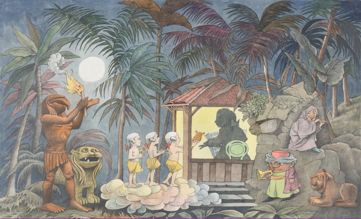 Maurice Sendak (1928-2012), Design for show scrim (The Magic Flute), 1979-1980
