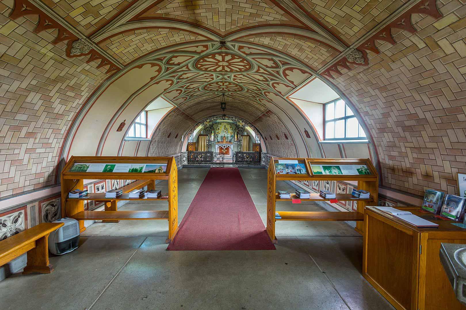 Interior view of the Italian Chapel.