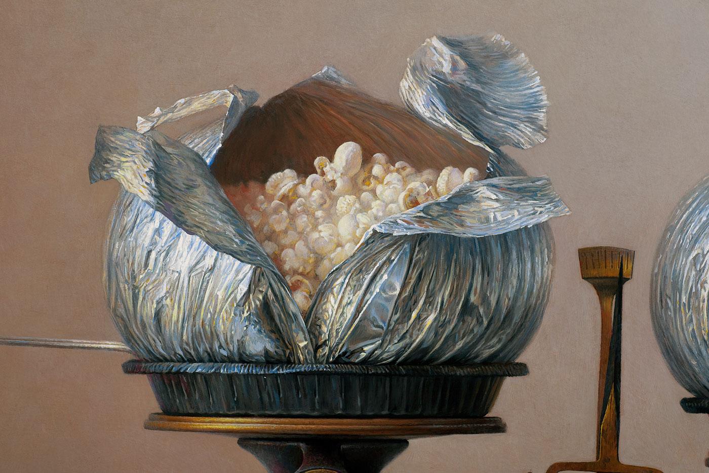 Scott Fraser realism painting Detail from Jiffy Pop