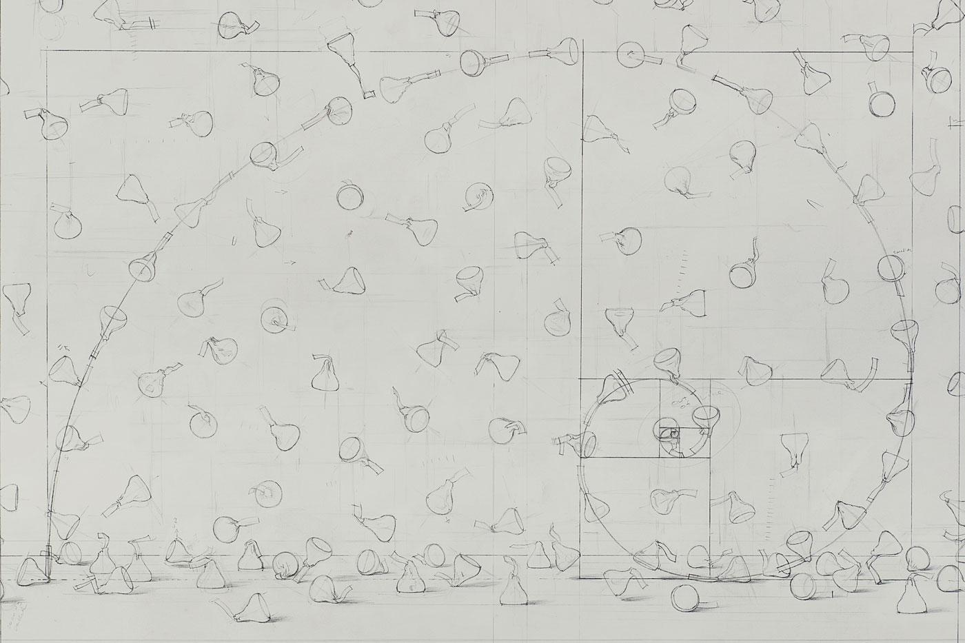 Scott Fraser realism Drawing for Golden Mean in Red
