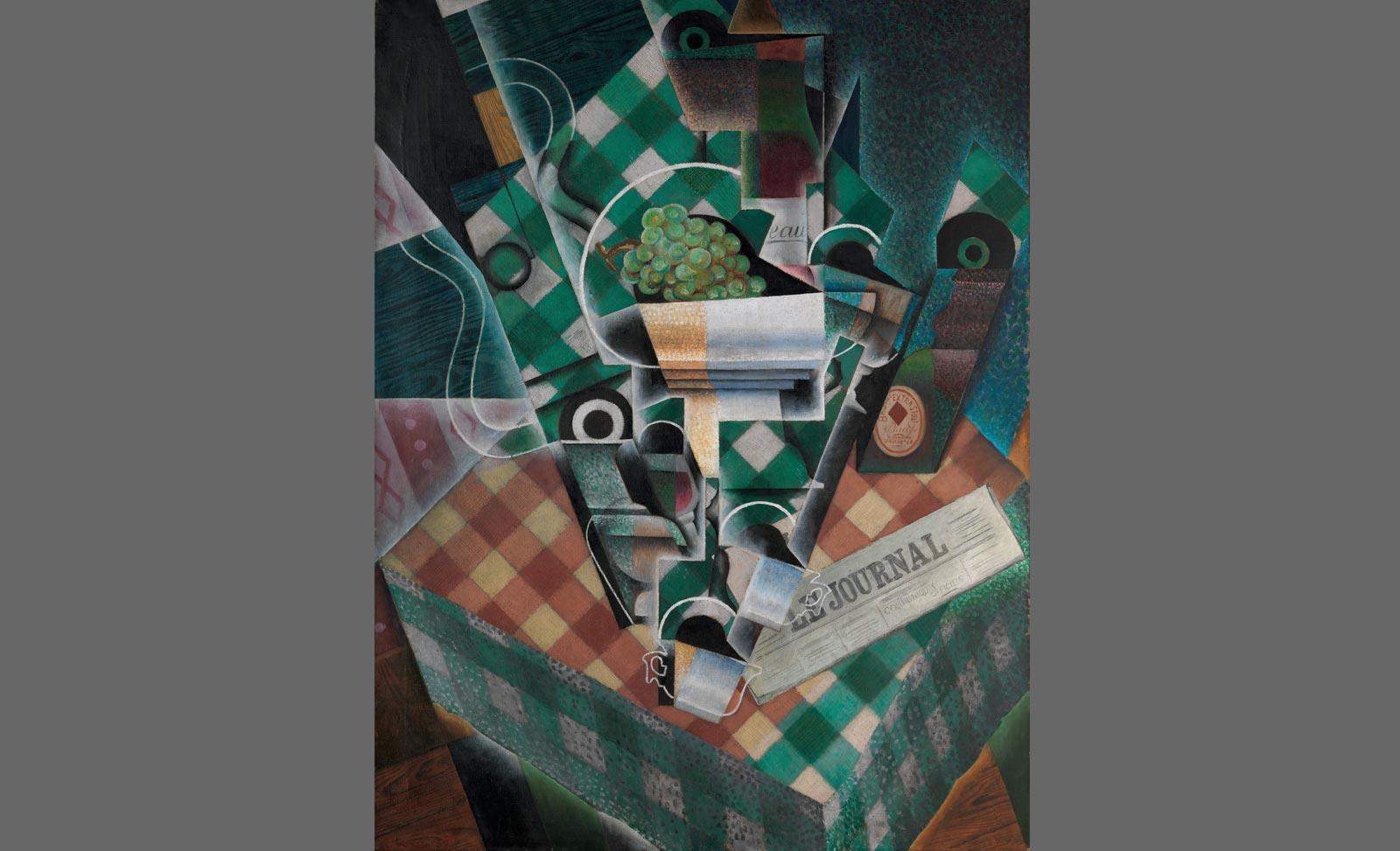 Juan Gris, Nature morte à la nappe à carreaux (Still Life with Checkered Tablecloth), 1915