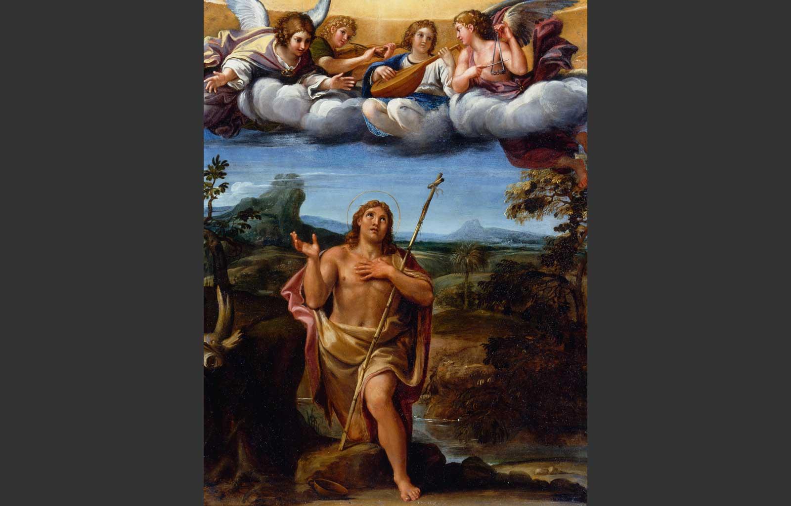 Saint John the Baptist Seated in the Wilderness, ca. 1603, Francesco Albani. 