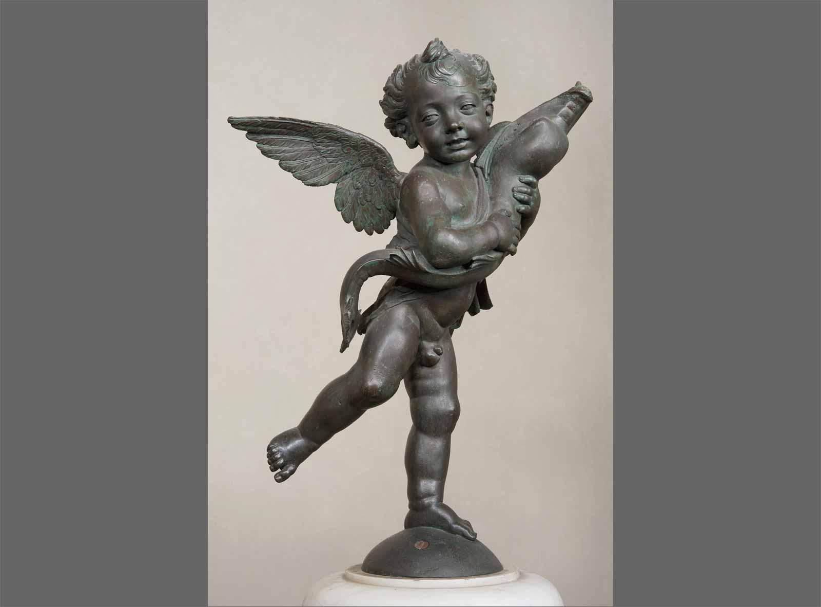 Andrea del Verrocchio Winged Boy with Dolphin.