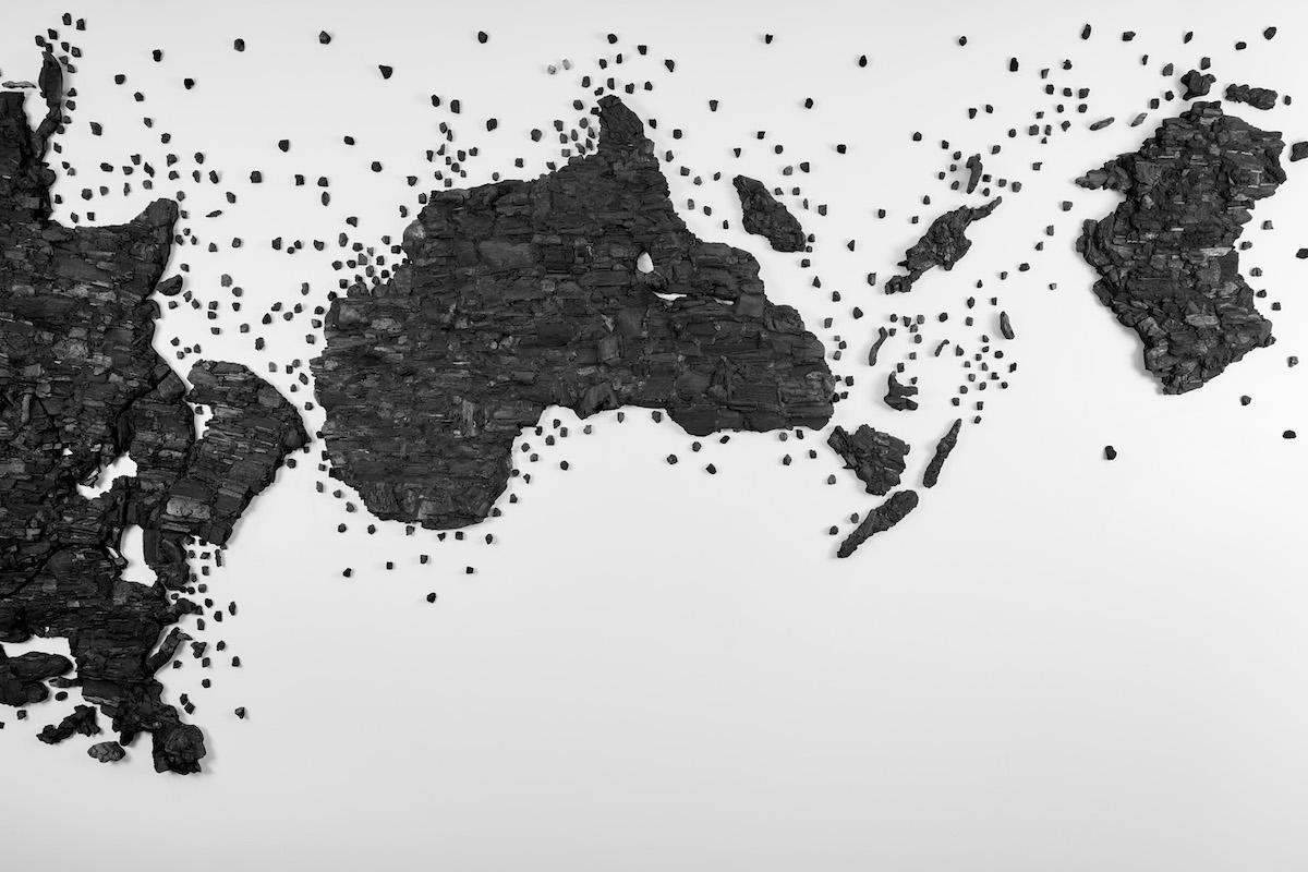 Teresita Fernández, Island Universe, 2019 (Detail). Charcoal. Commissioned by The Ford Foundation Center for Social Justice, New York.