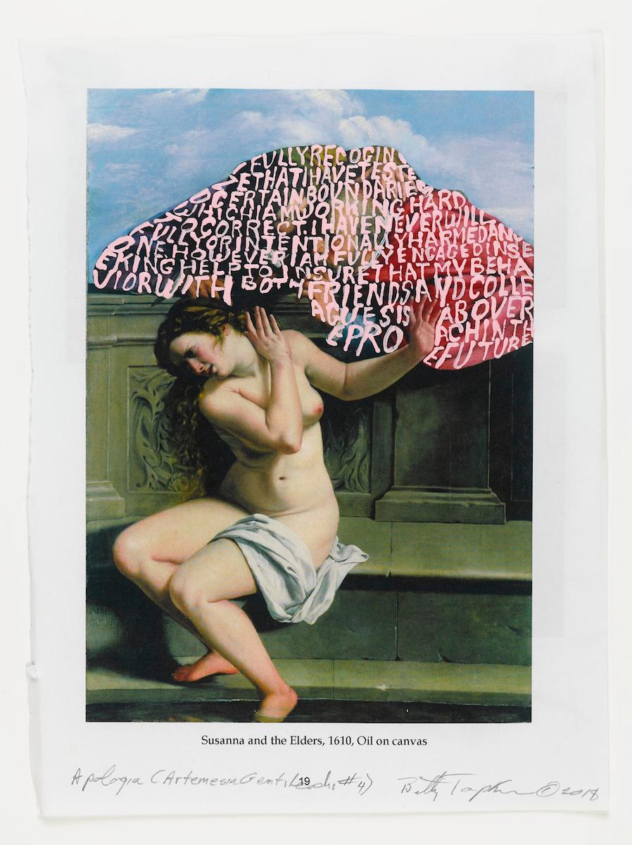 Betty Tompkins, "Apologia (Artemesia Gentileschi #4)"