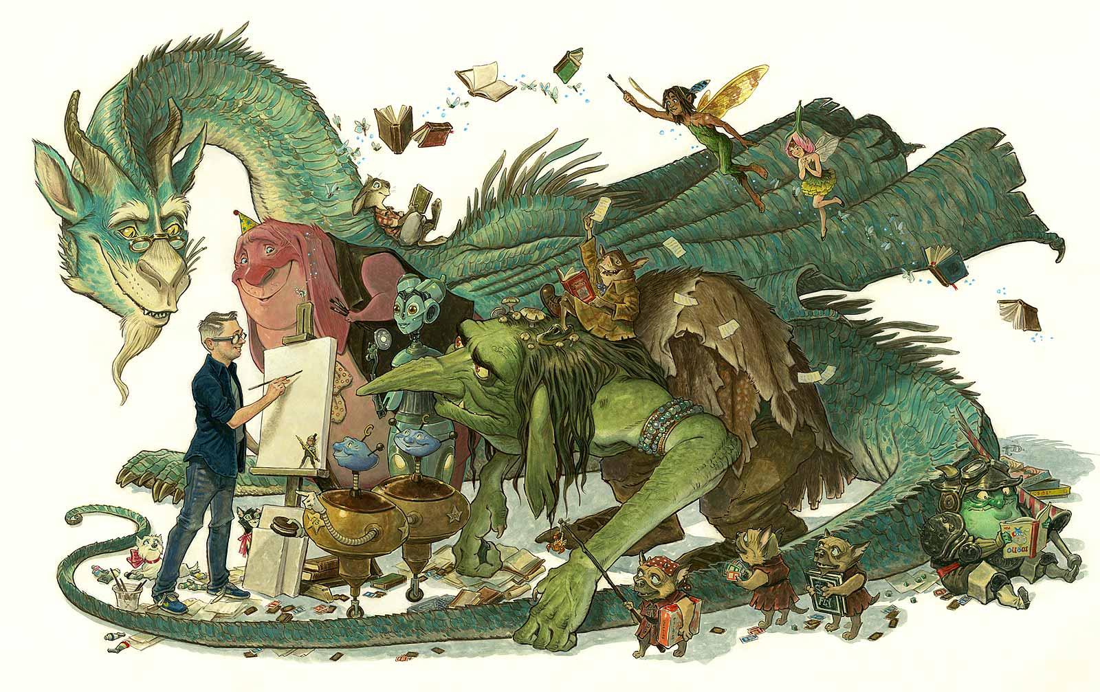 Tony DiTerlizzi, Never Abandon Imagination, 2017.