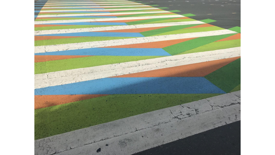 Couleur Additive, 2018. Crosswalk on Grand Ave., LA 2017