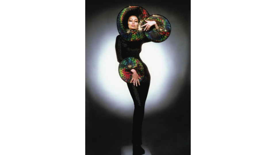Pierre Cardin sequined “Parabolic” gown, 1992.