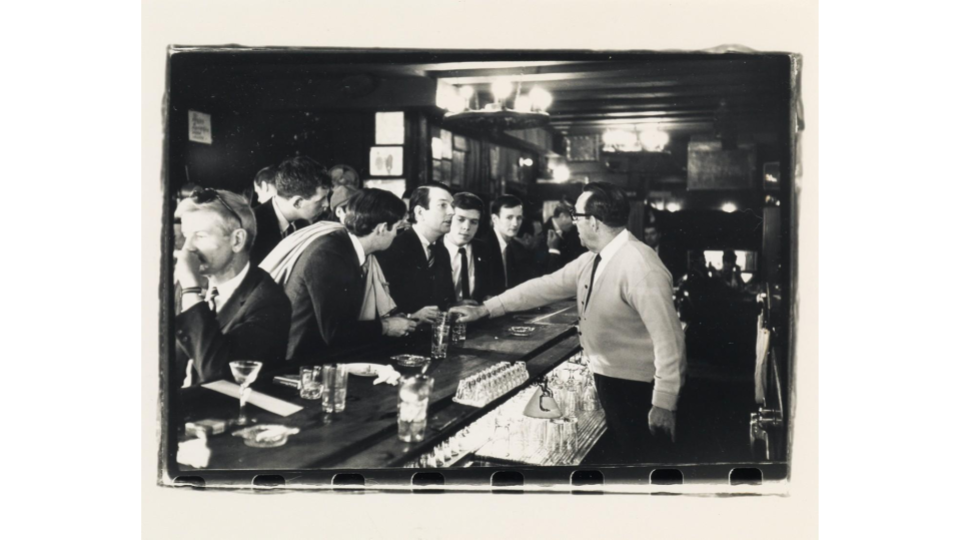 Fred McDarrah, Sip In, silver print, 1966, printed 1990s.