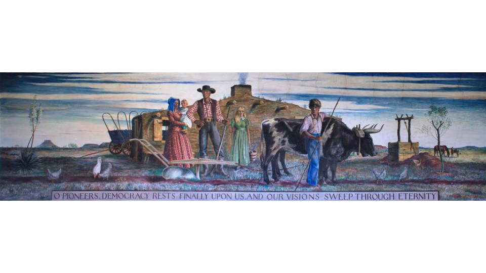 Peter Hurd's Old Pioneers mural
