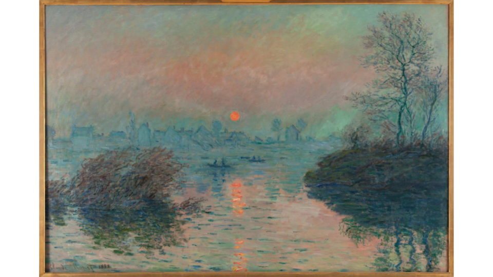 Claude Monet, Setting sun on the Seine at Lavacourt, winter effect, 1880. Petit Palais, Museum of Fine Arts of the City of Paris.