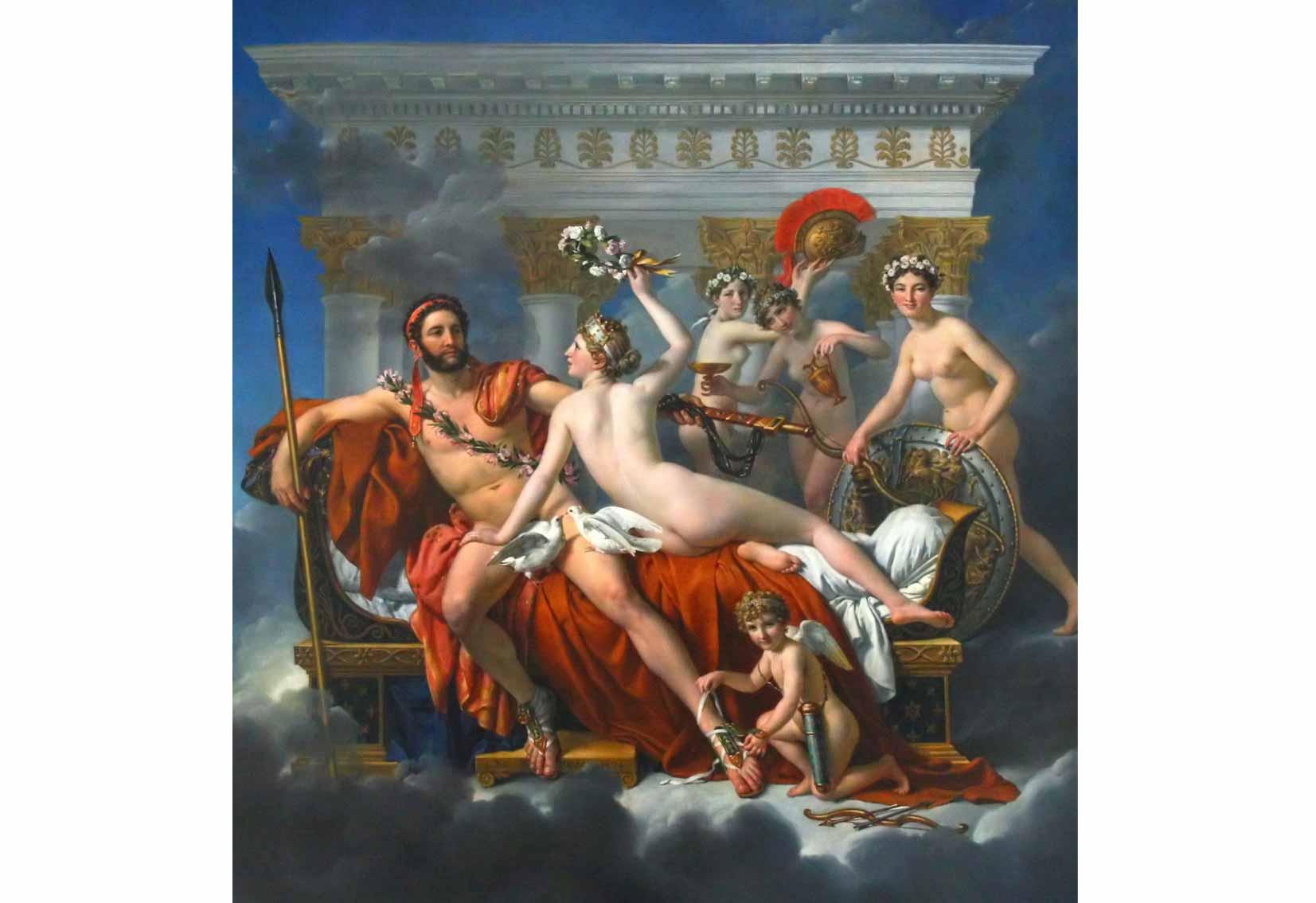 Jacques-Louis David, Mars Being Disarmed by Venus, 1822–25.