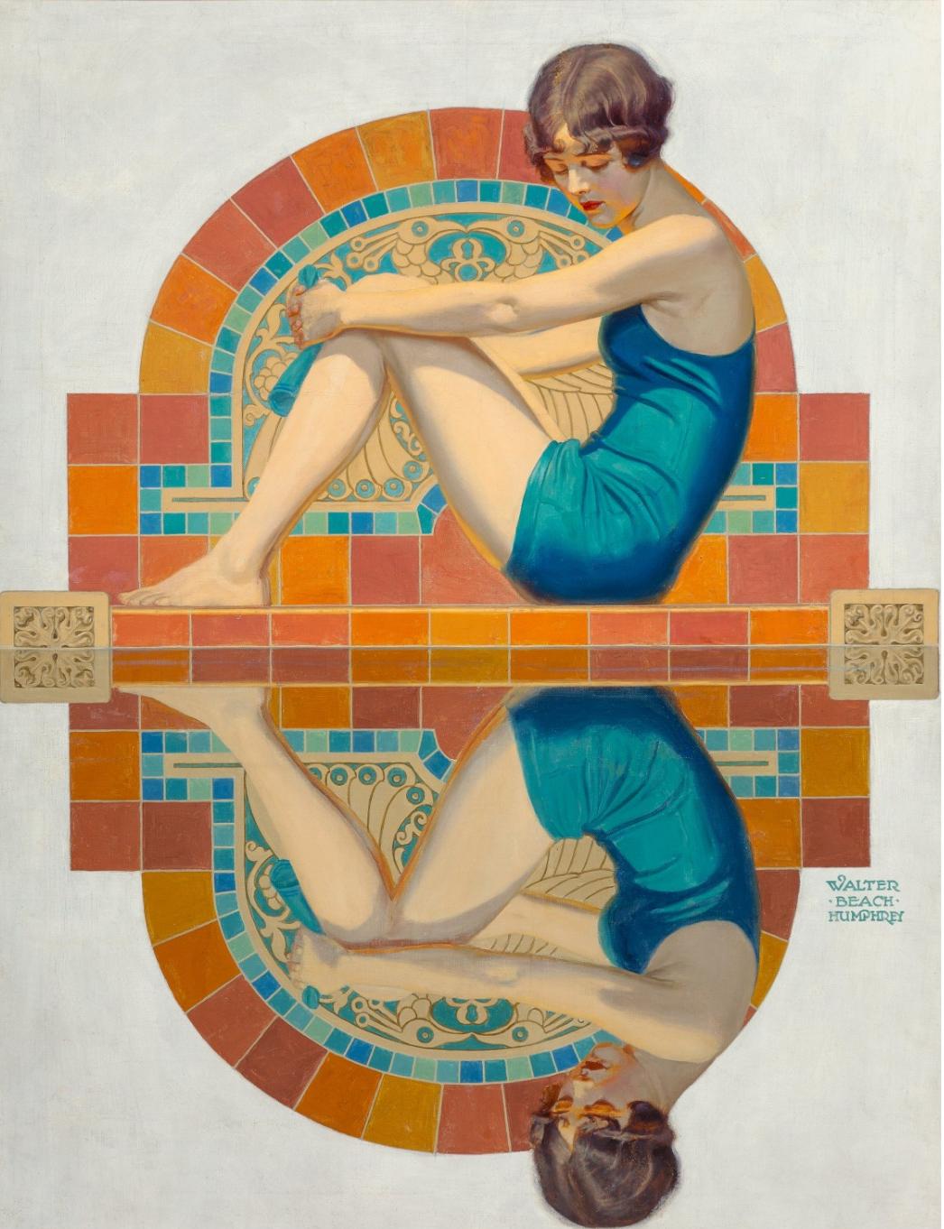 Walter Beach Humphrey Reflection, Collier's magazine cover, June 15, 1929