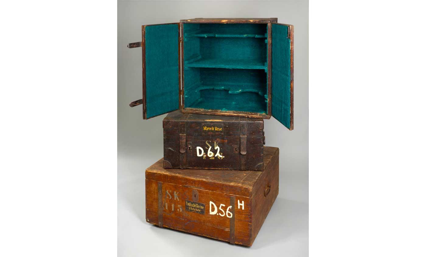 Packing cases dating from 1918 at the Neues Palais, Potsdam, Germany.