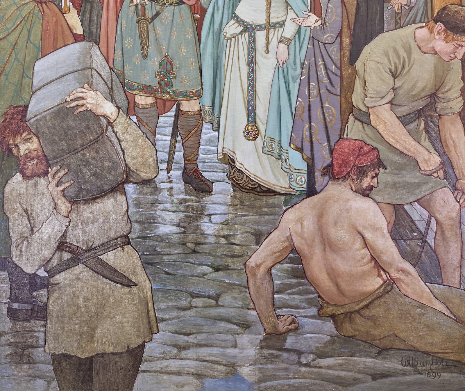 Detail of the dock workers