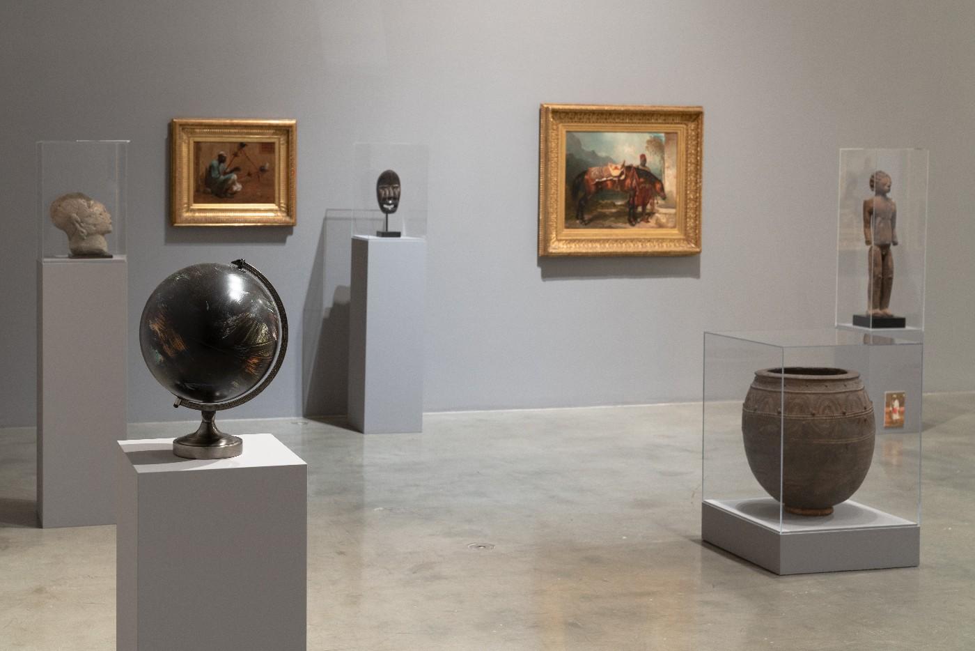 Installation view of Fred Wilson: Afro Kismet