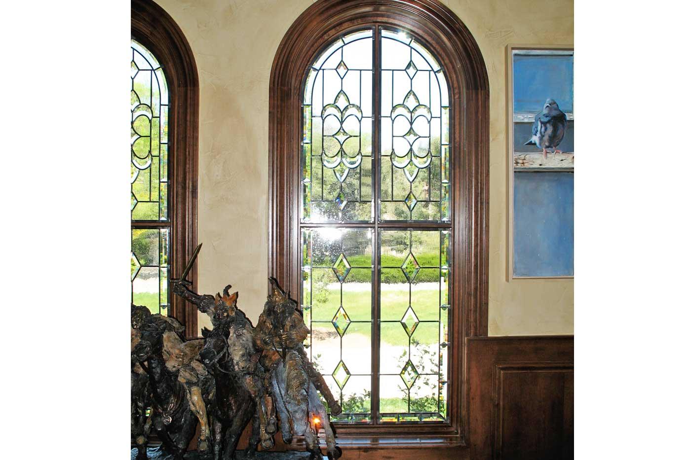 Ann Wolff's custom stained glass work makes a beautiful home accent.