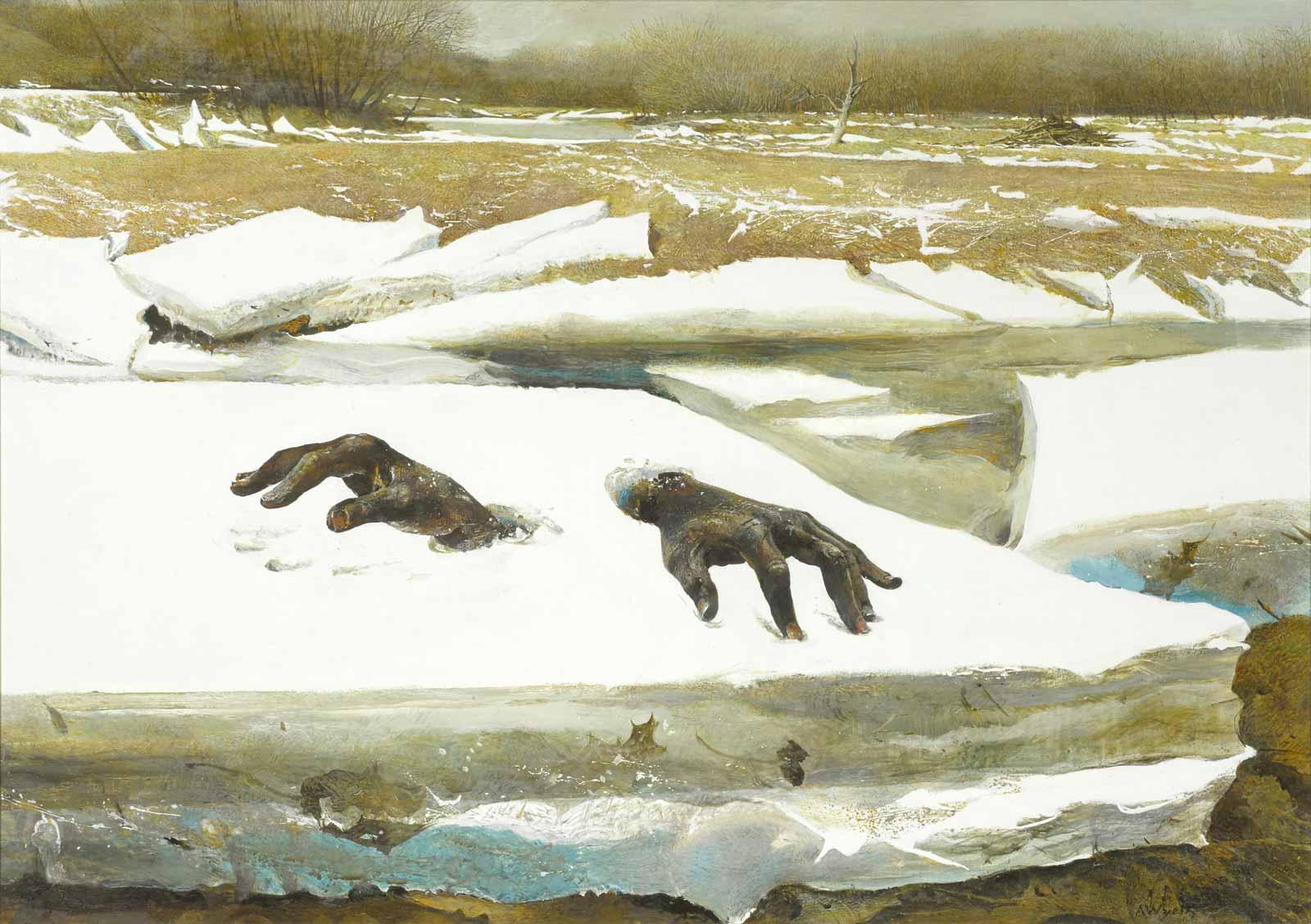 Andrew Wyeth, Breakup, 1994. 
